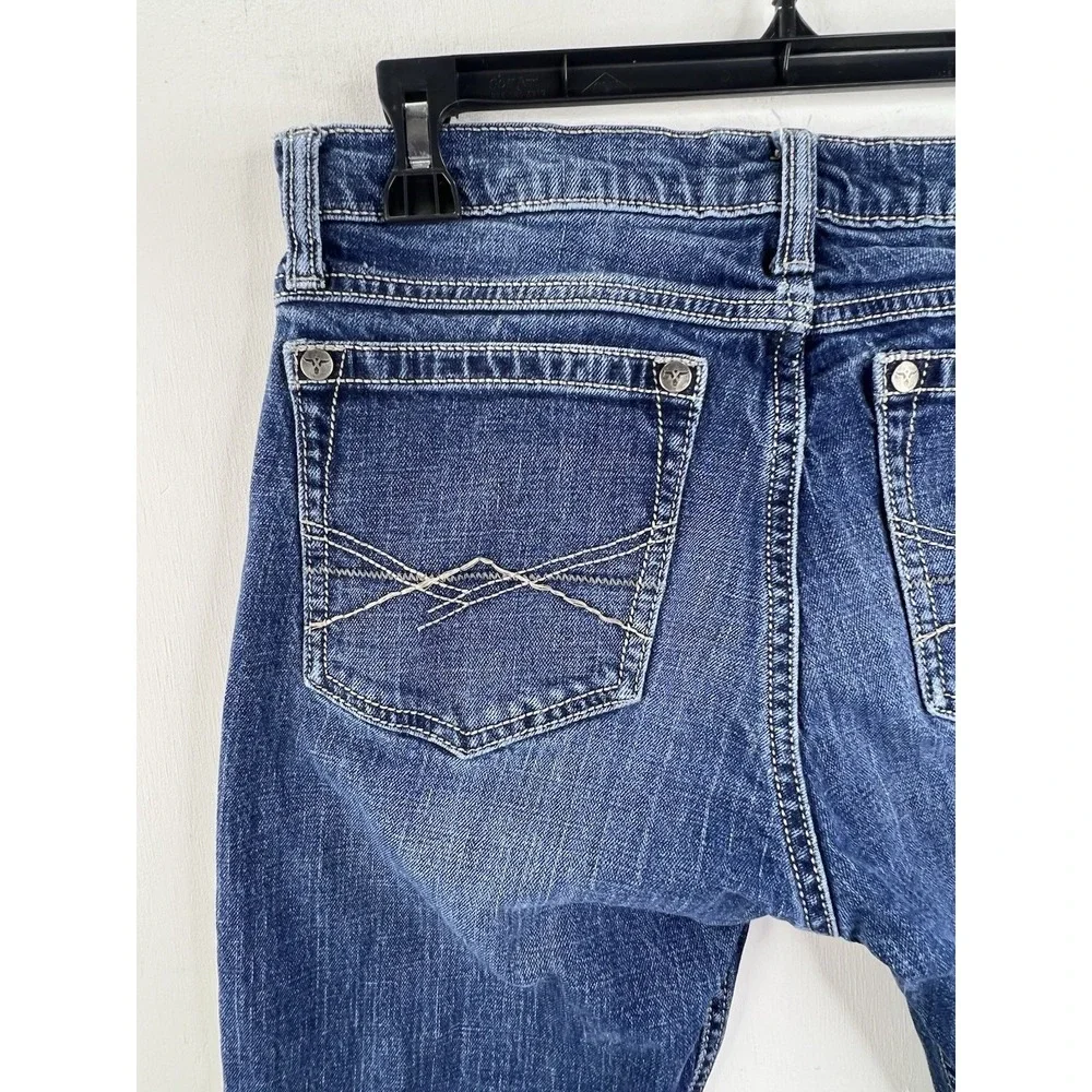 Wrangler 20X Jeans Men's Size 30x29 Straight‎ Style 44 Whiskered Med Wash Blue